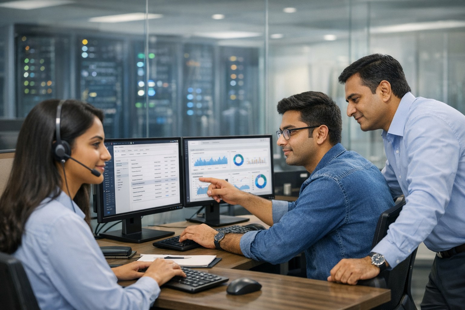 Indian corporate team receiving reliable email support and enterprise consultation