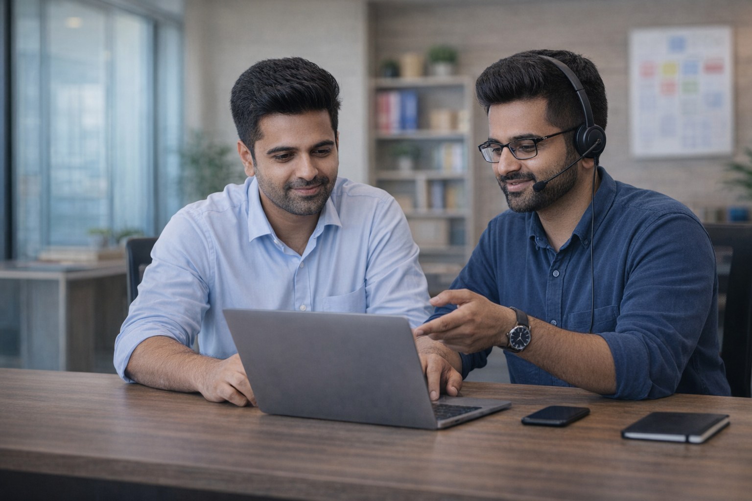 Indian support team helping a business with Zoho Mail setup